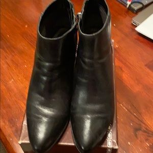 Rockport black leather booties